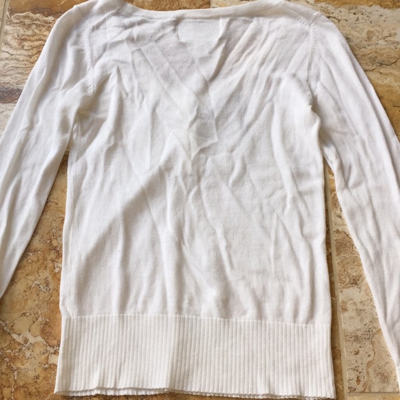 Old Navy 100%cotton VNeck thin ribbed trim sweater - Picture 6 of 8